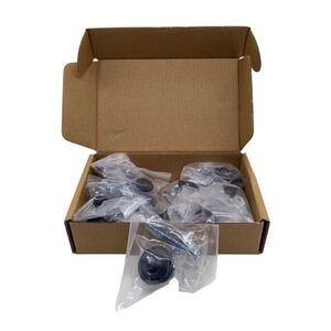 Ilyapa Flat Black Kitchen Cabinet Knobs 10 Pack Round‎ Beveled 1 1/4 Inch